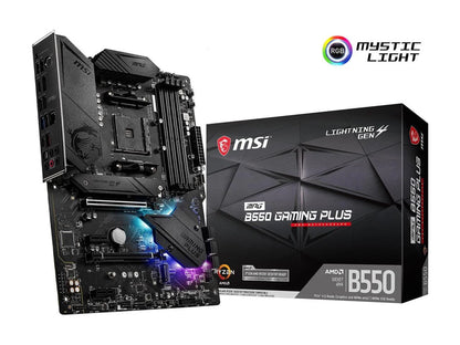 MPG B550 GAMING plus AM4 AMD B550 SATA 6Gb/S USB 3.0 ATX AMD Motherboard