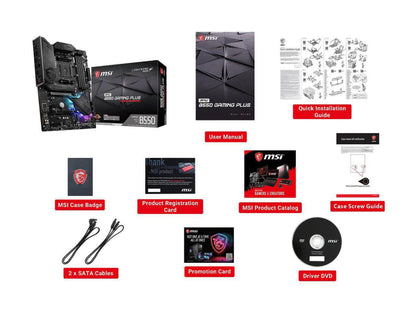MPG B550 GAMING plus AM4 AMD B550 SATA 6Gb/S USB 3.0 ATX AMD Motherboard