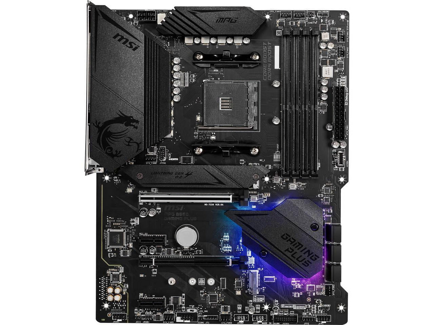 MPG B550 GAMING plus AM4 AMD B550 SATA 6Gb/S USB 3.0 ATX AMD Motherboard